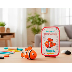 Pasta para modelar imaginovo de secado al aire set de colores surtidos con instrucciones pez payaso