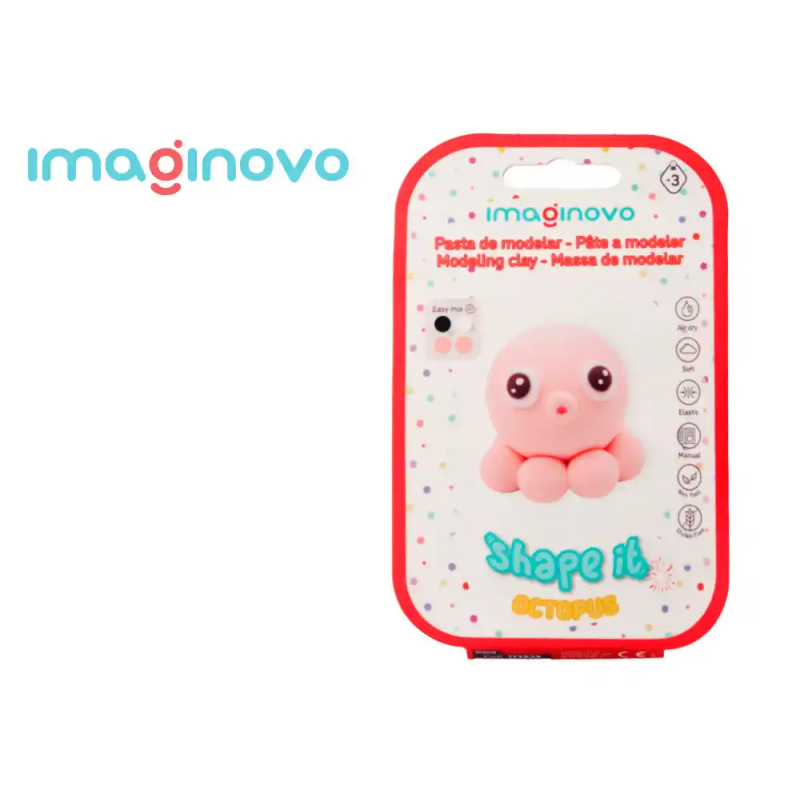 Pasta para modelar imaginovo de secado al aire set de colores surtidos con instrucciones pulpo