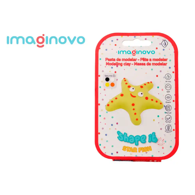 Pasta para modelar imaginovo de secado al aire set de colores surtidos con instrucciones estrella de mar