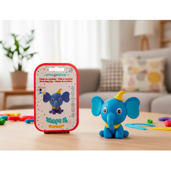 Pasta para modelar imaginovo de secado al aire set de colores surtidos con instrucciones elefante