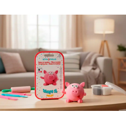 Pasta para modelar imaginovo de secado al aire set de colores surtidos con instrucciones cerdito