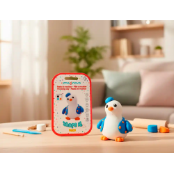 Pasta para modelar imaginovo de secado al aire set de colores surtidos con instrucciones pinguino