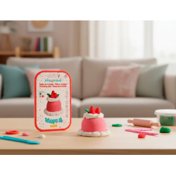 Pasta para modelar imaginovo de secado al aire set de colores surtidos con instrucciones tarta de fresa