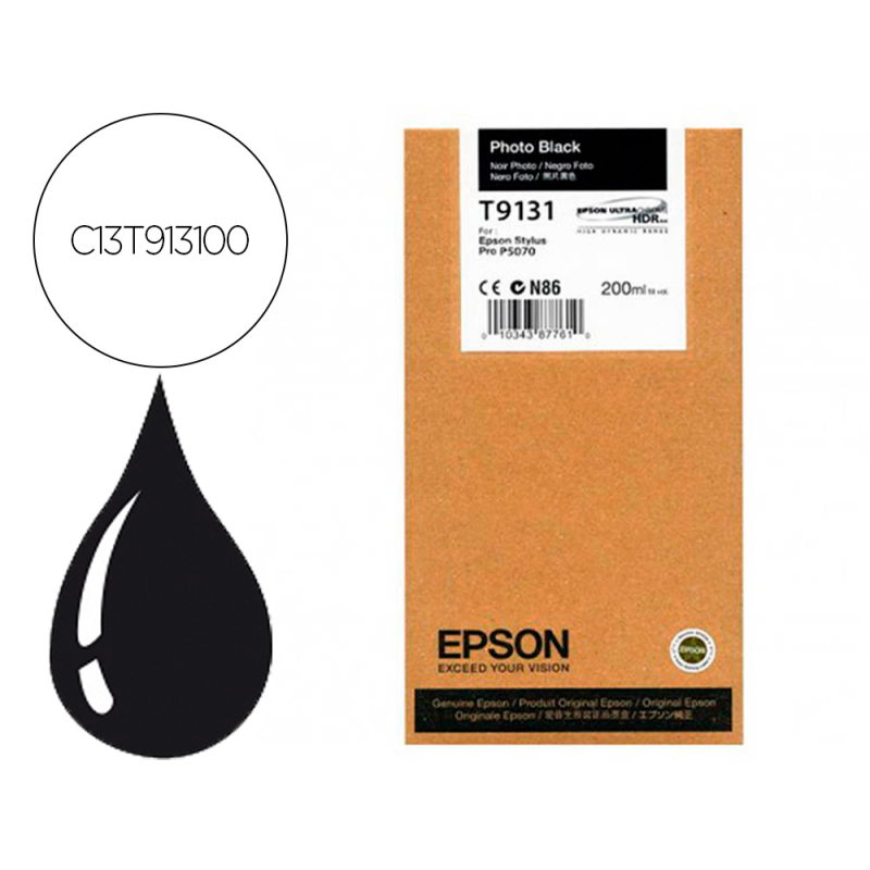Ink-jet epson t9131 photo negro ink 200ml