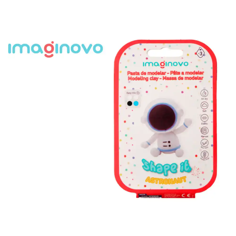 Pasta para modelar imaginovo de secado al aire set de colores surtidos con instrucciones astronauta