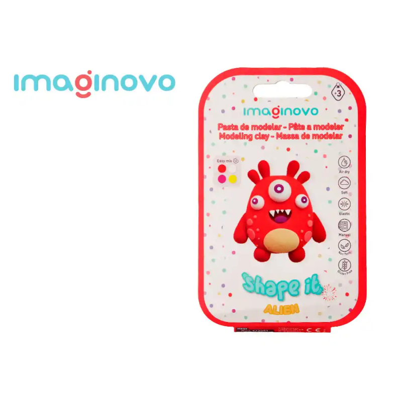 Pasta para modelar imaginovo de secado al aire set de colores surtidos con instrucciones alien