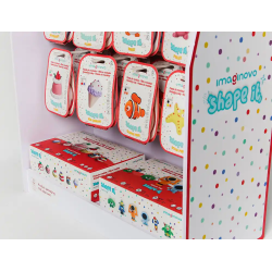 Expositor pasta para modelar imaginovo de secado al aire set de colores con 20 ganchos 64 unidades 620x1300x500 mm