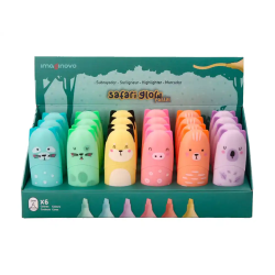 Rotulador imaginovo fluorescente safari glow pastel animales surtidos