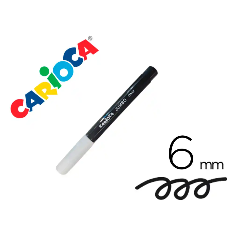 Rotulador carioca jumbo lavable negro punta gruesa 6 mm