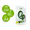Papel liderpapel a4 80g/m2 liso paquete de 250 hojas