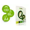 Papel liderpapel a4 80g/m2 reciclado liso paquete de 100 hojas
