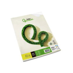 Papel liderpapel a4 80g/m2 reciclado liso paquete de 100 hojas