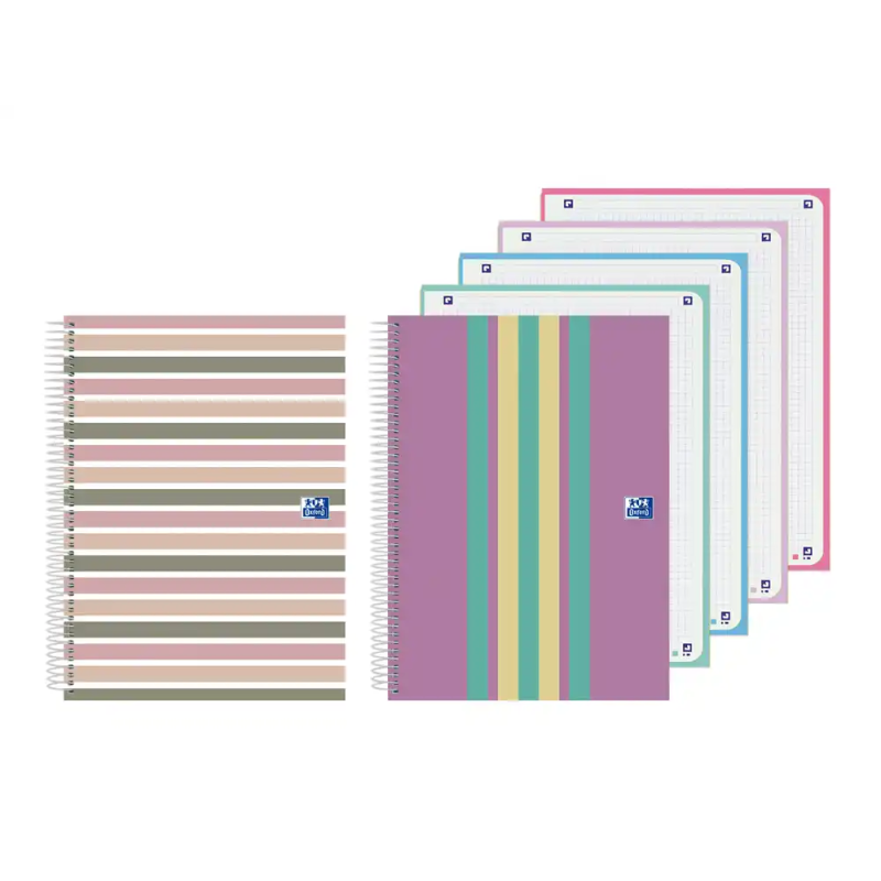 Cuaderno espiral oxford europeanbook 4 tapa extradura din a5+ 120 hojas cuadro 5 mm