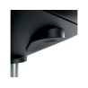 Taburete leitz ergo con asiento triangular 5 ruedas giratorias regulable en altura hasta 59 cm negro