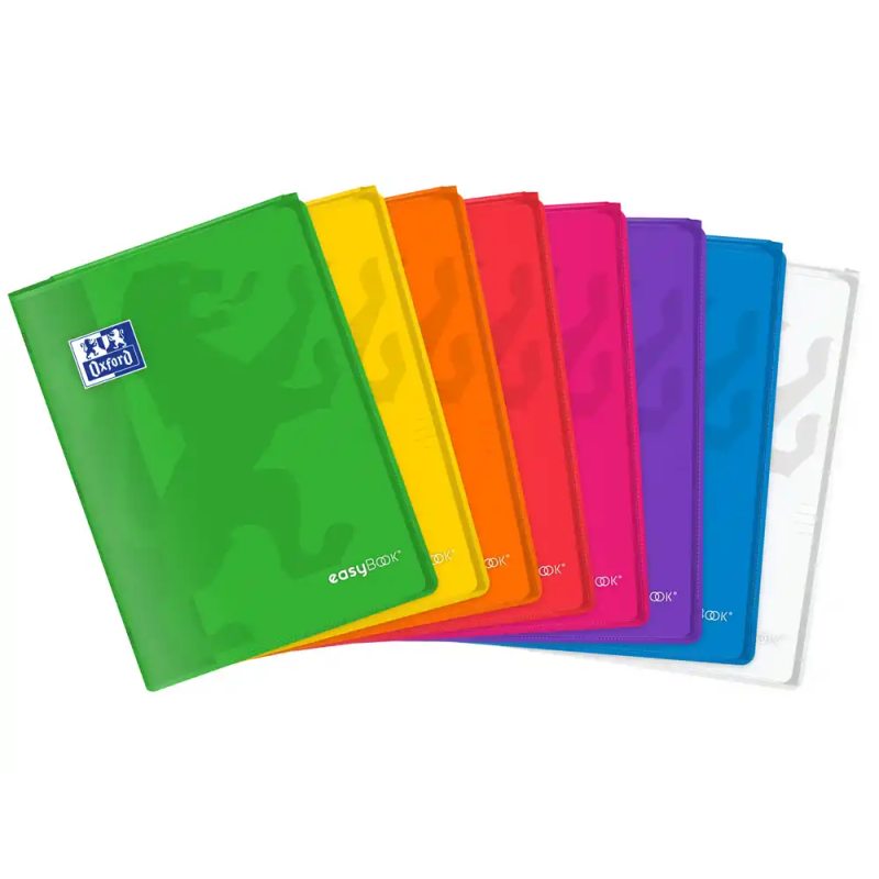 Libreta escolar oxford easybook tapa plastico din a4 48 hojas horizontal colores surtidos