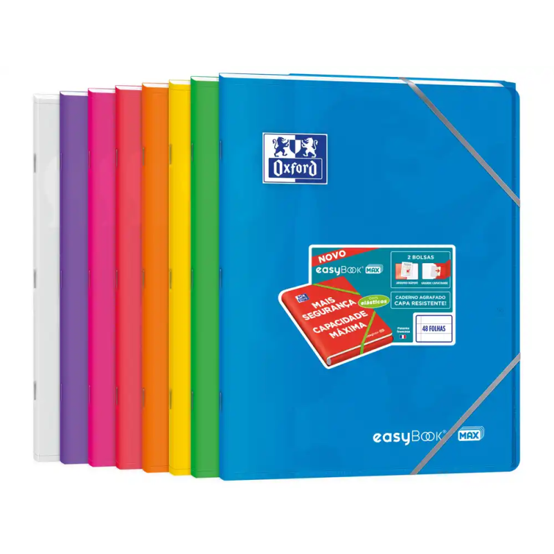 Libreta escolar oxford easybook tapa plastico din a4+ 48 hojas horizontal colores surtidos