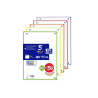 Recambio oxford din a4 200+50 hojas gratis cuadro 5 mm 4 taladros con banda 5 colores vivos