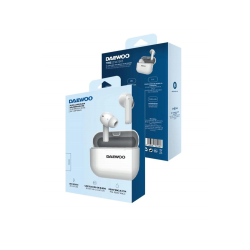 Auricular daewoo tws in-ear bluetooth 5.3 con estuche de carga usb tipo-c autonomia 6 horas color blanco