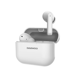 Auricular daewoo tws in-ear bluetooth 5.3 con estuche de carga usb tipo-c autonomia 6 horas color blanco
