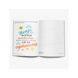 Cuaderno rubio lettering caligrafia creativa viajando por el mundo