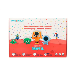 Pasta para modelar imaginovo de secado al aire set de 12 colores shape it space trip herramientas e instrucciones