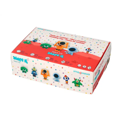 Pasta para modelar imaginovo de secado al aire set de 12 colores shape it space trip herramientas e instrucciones