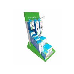 Regleta q-connect enchufe multiple expositor de sobremesa con 10 unidades surtidas 680x300x580 mm