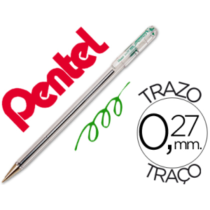Boligrafo pentel bk-77 d verde