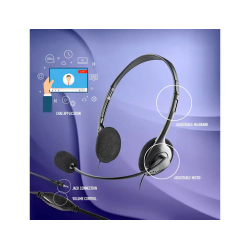 Auricular ngs headset ms103 max con microfono y control de volumen longitud cable 1,5 mt color negro