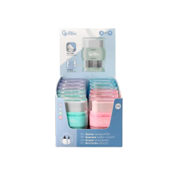 Goma de borrar liderpapel rectangular con protector plastico sacapuntas 2 usos colores surtidos