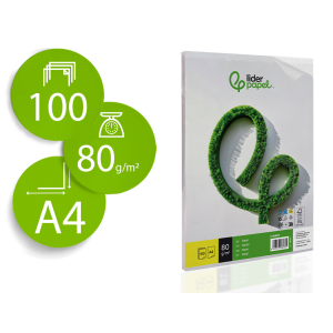Papel liderpapel a4 80g/m2...