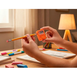 Goma de borrar imaginovo erase it consola con sacapuntas colores surtidos