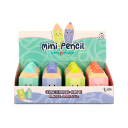 Goma de borrar imaginovo erase it lapices colores surtidos