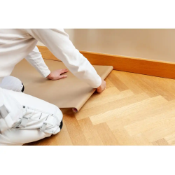 Papel de proteccion tesa autoadhesivo 100% reciclado fsc color kraft 10 mt x 600 mm