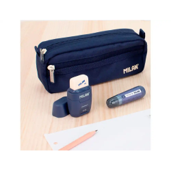 Cinta correctora milan 5 mm x 6 m coleccion 430 since 1918 azul marino blister de 1 unidad + 1 recambio