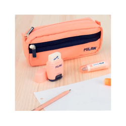 Cinta correctora milan 5 mm x 6 m coleccion 430 since 1918 rosa blister de 1 unidad + 1 recambio