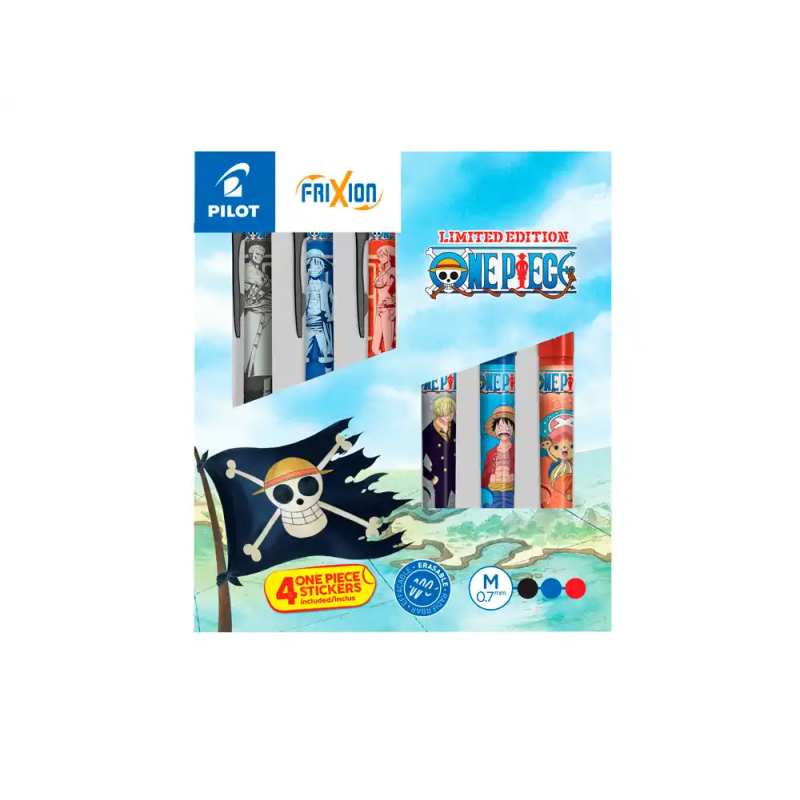 Boligrafo pilot frixion borrable one piece edicion limitada caja de 6 unidades surtidas