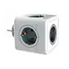 Regleta q-connect de cubo enchufe multiple power cube 5 en 1 directo a pared 5 tomas de corriente 75x75x112mm