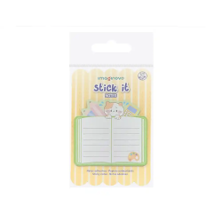 Bloc notas adhesivas imaginovo meow 20 hojas cuaderno 70x70 mm