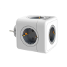 Regleta q-connect de cubo enchufe multiple power cube 5 en 1 directo a pared 5 tomas de corriente 75x75x112mm