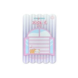 Bloc notas adhesivas imaginovo meow 20 hojas ventana 70x70 mm