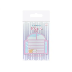 Bloc notas adhesivas imaginovo meow 20 hojas ventana 70x70 mm