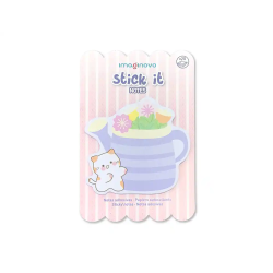 Bloc notas adhesivas imaginovo meow 20 hojas florero 70x70 mm