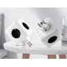 Regleta q-connect de cubo enchufe multiple power cube 5 en 1 directo a pared 5 tomas de corriente 75x75x112mm