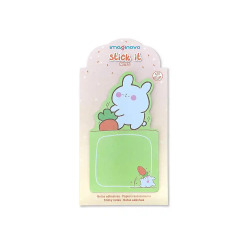 Bloc notas adhesivas imaginovo bunny con soporte 20 hojas verde 60x125 mm