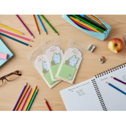 Bloc notas adhesivas imaginovo bunny con soporte 20 hojas verde 60x125 mm