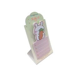 Bloc notas adhesivas imaginovo bunny con soporte 20 hojas naranja 60x125 mm