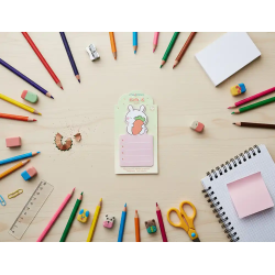 Bloc notas adhesivas imaginovo bunny con soporte 20 hojas naranja 60x125 mm