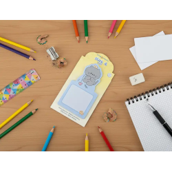 Bloc notas adhesivas imaginovo bunny con soporte 20 hojas gato azul 60x125 mm