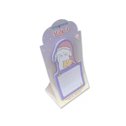 Bloc notas adhesivas imaginovo bunny con soporte 20 hojas morado 60x125 mm